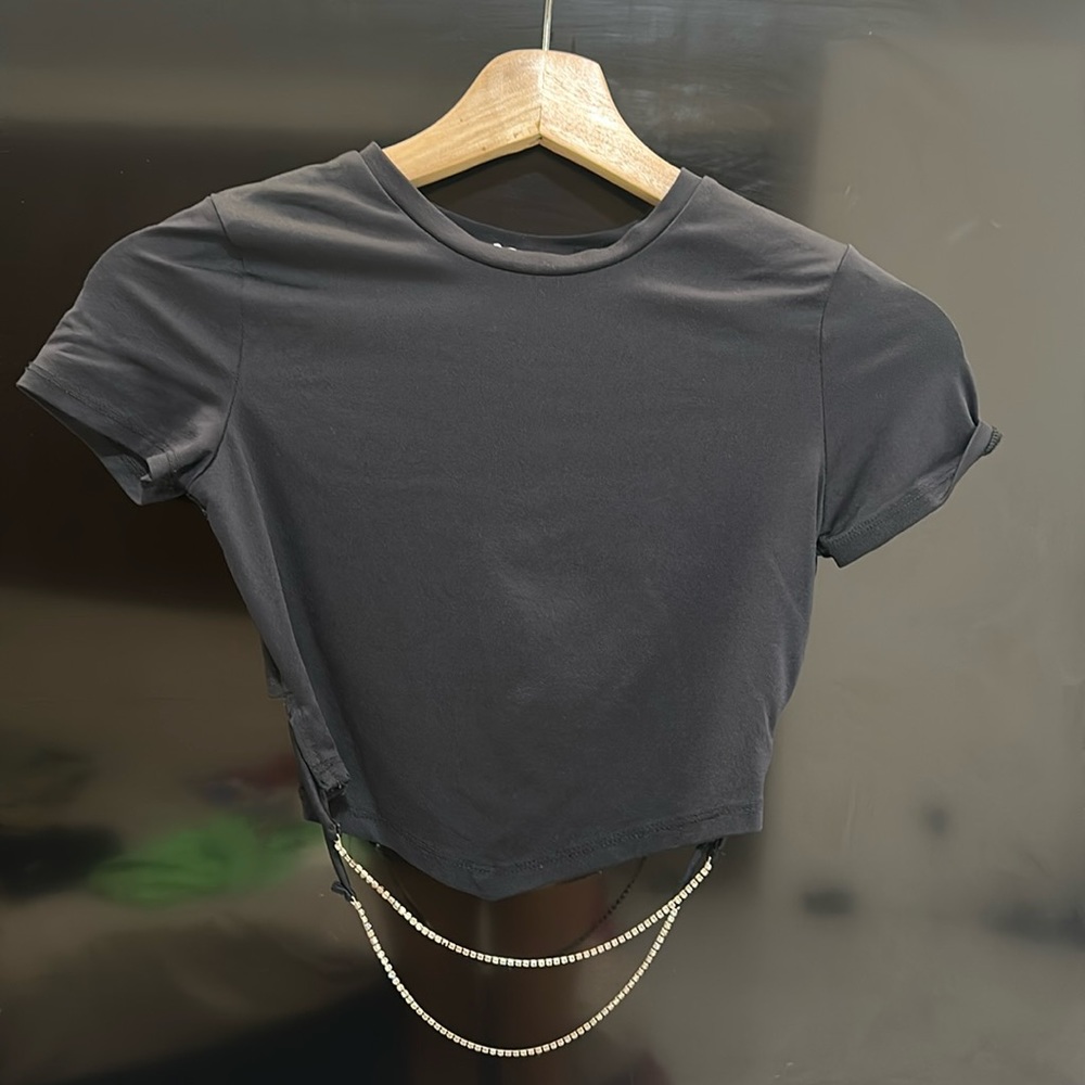 Black crop top